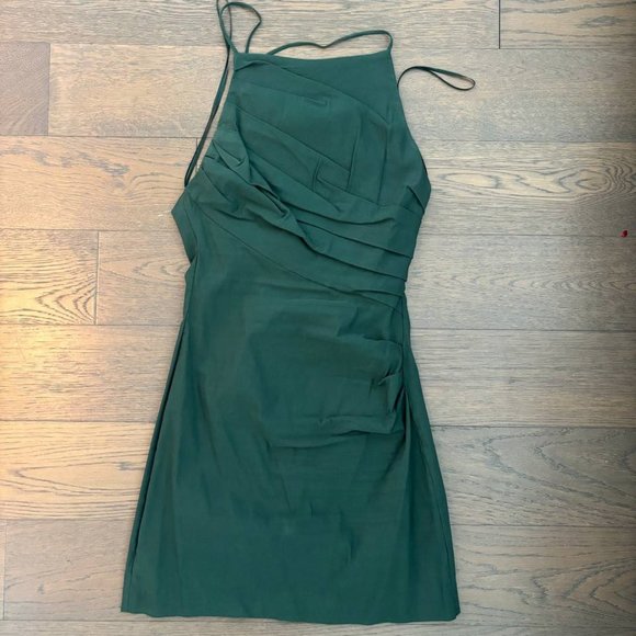 Zara Backless Green Mini Dress - Picture 1 of 4